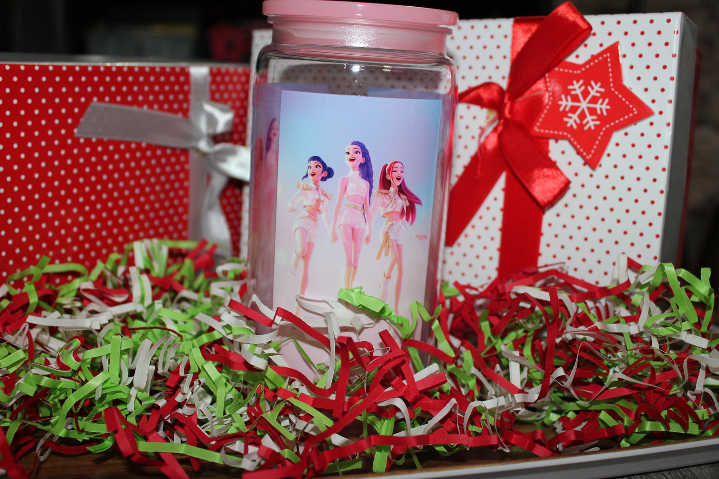 Verre KPOP “Huntrix – Girl Group” 16 oz | Paille + couvercle inclus