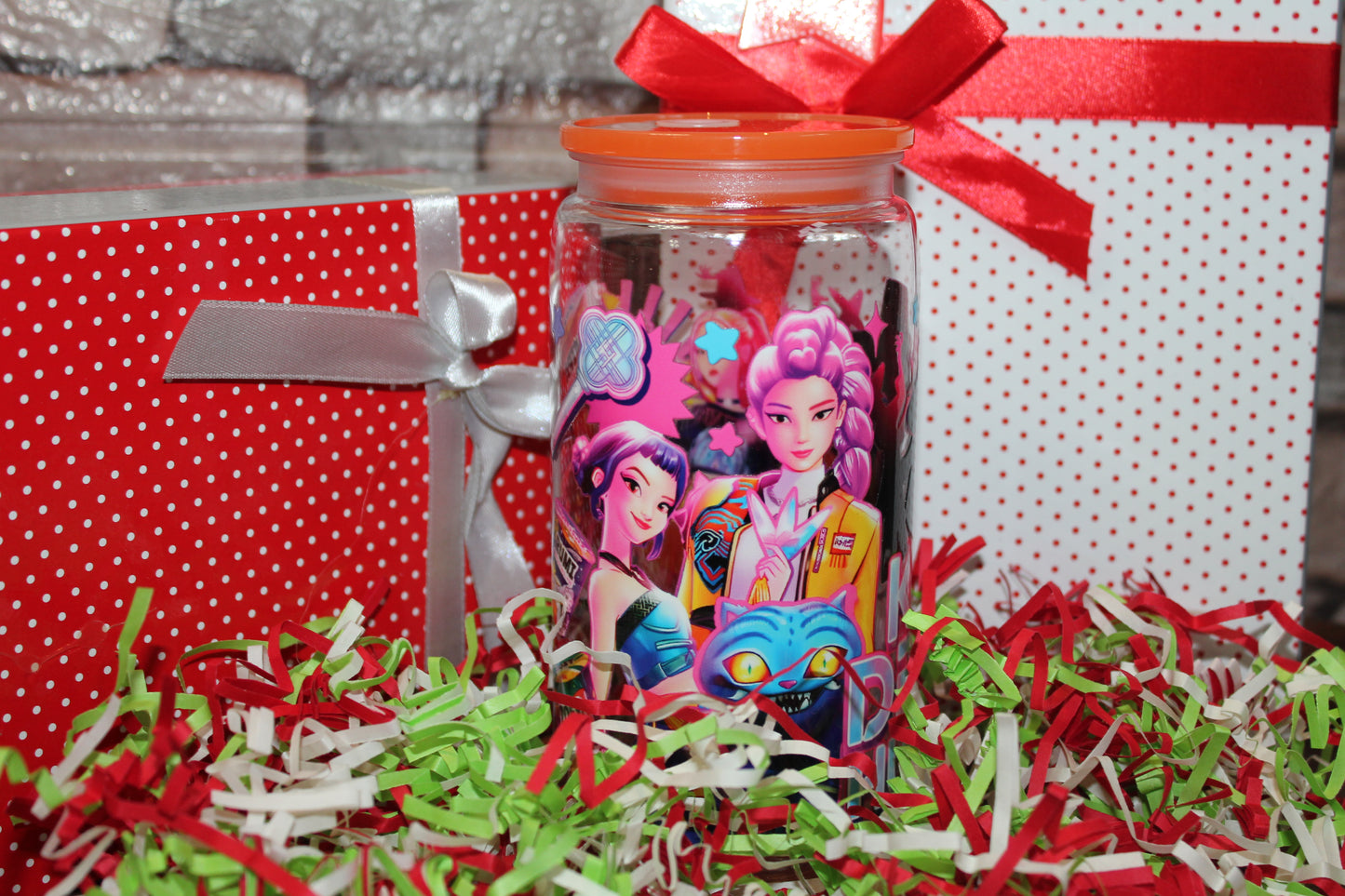 Verre KPOP “Neon Demon Stage” 16 oz | Paille + couvercle inclus