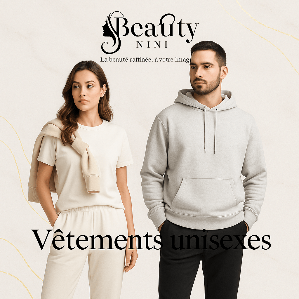 Essentiels unisexes minimalistes : t-shirt, hoodie et jogger neutres – Collection unisexes Beauty Nini