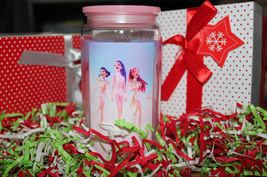 Verre KPOP “Huntrix – Girl Group” 16 oz | Paille + couvercle inclus