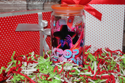 Verre KPOP Neon Demon Stage 16 oz style canette avec paille et couvercle – Beauty Nini