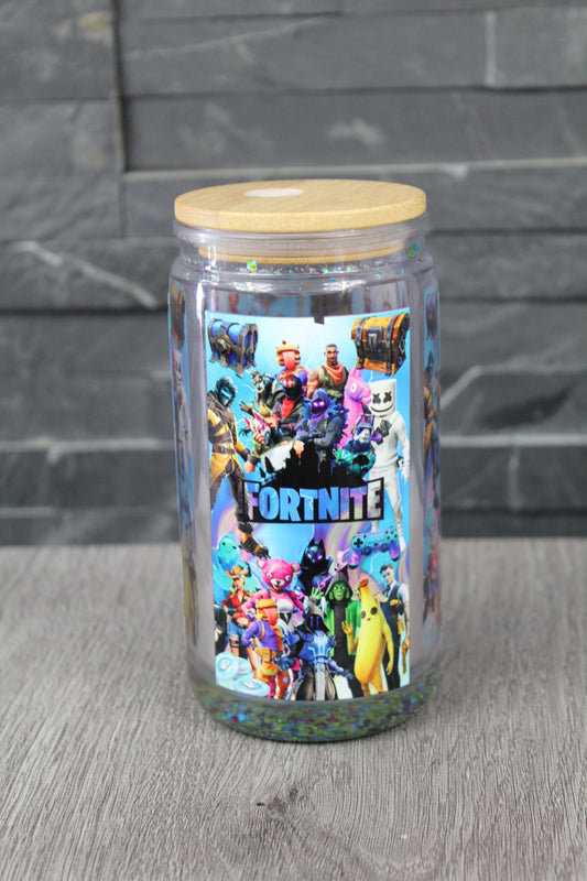 Verre Snowglobe Plastique – Gaming Battle Royale Bleu | 16 oz / 20 oz