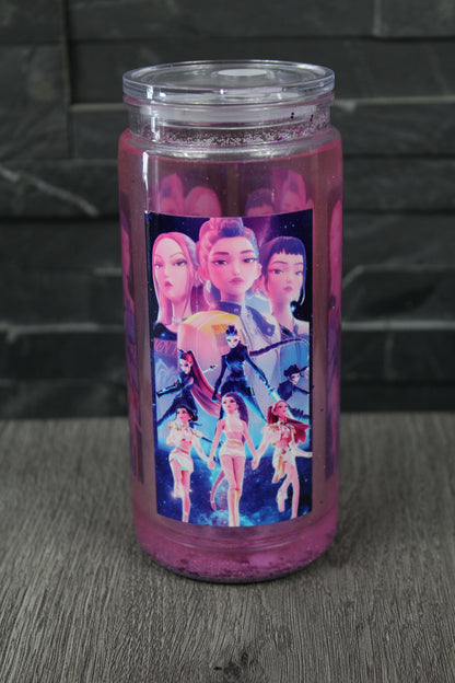 Verre Snowglobe Plastique – Girl Squad Hunter (Anime/K-Pop) Violet Holo | 16 oz / 20 oz