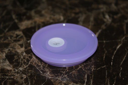 Couvercle acrylique mauve lavande avec insert silicone pour verre 16 oz – Beauty Nini