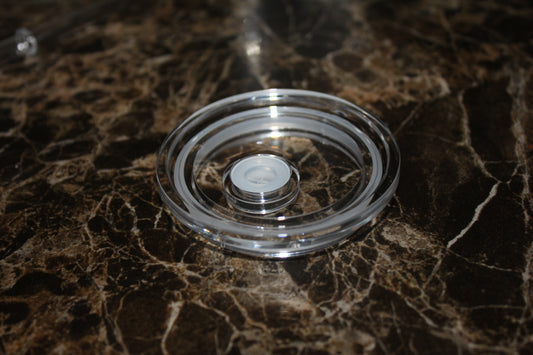 Couvercle transparent en acrylique avec insert silicone pour verre 16 oz – Beauty Nini
