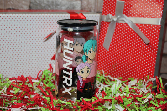 Verre KPOP Huntrix HUNTRX 16 oz style canette avec paille et couvercle – Beauty Nini