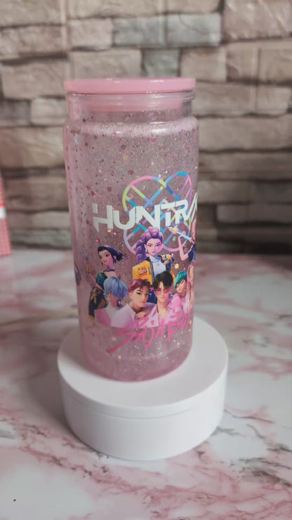 Verre Snowglobe Plastique – K-Pop Anime Violet | 16 oz / 20 oz