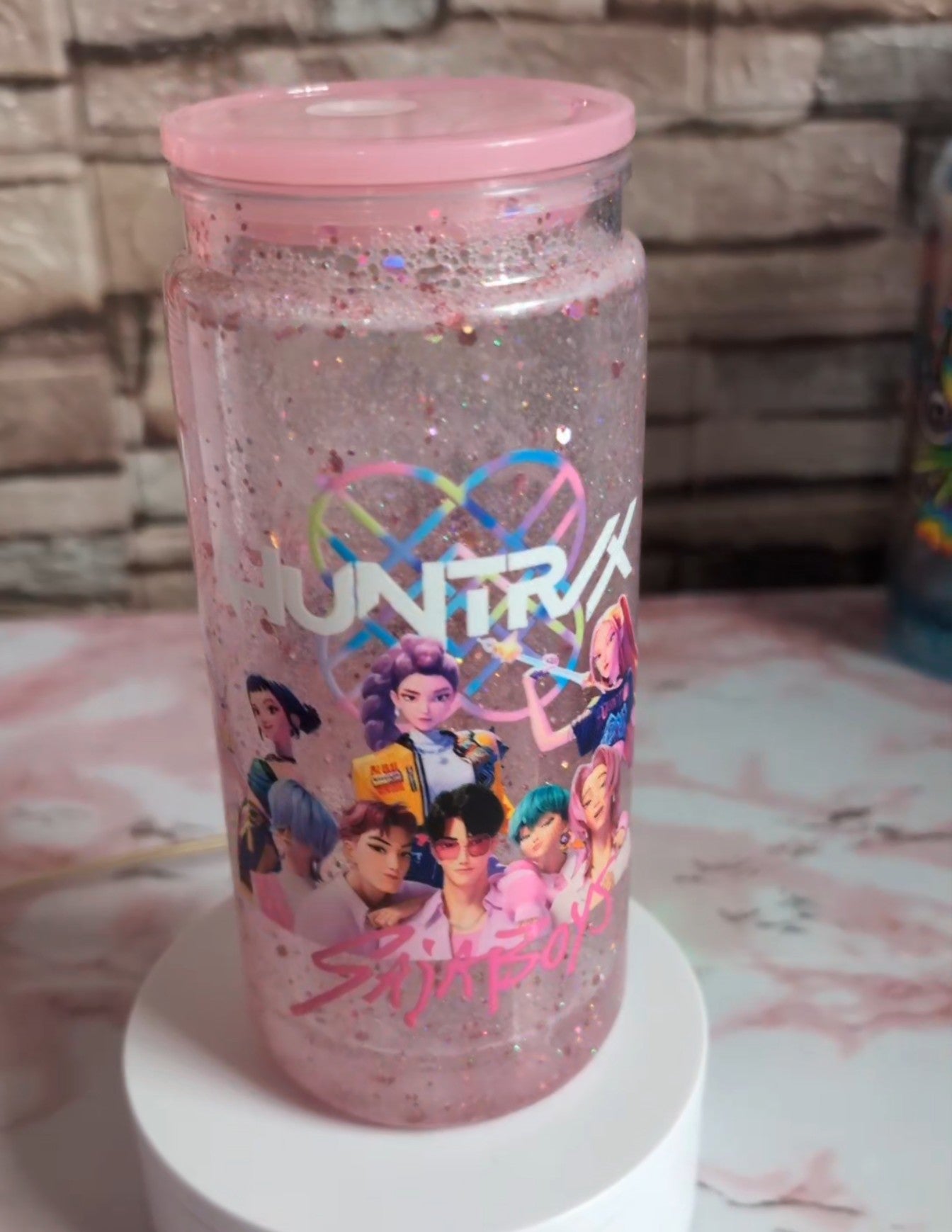 Verre Snowglobe Plastique – K-Pop Anime Violet | 16 oz / 20 oz