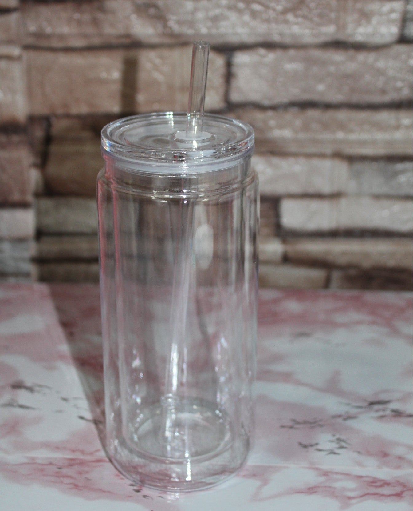 Verre Snowglobe Plastique – Trio Pop Pastel (Violet Holo) | 16 oz / 20 oz