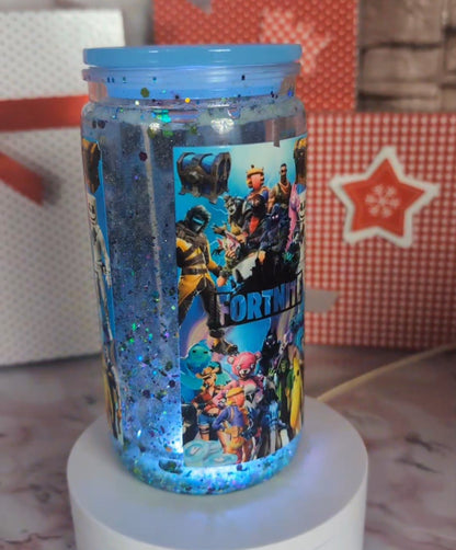 Verre Snowglobe Plastique – Gaming Battle Royale Bleu | 16 oz / 20 oz